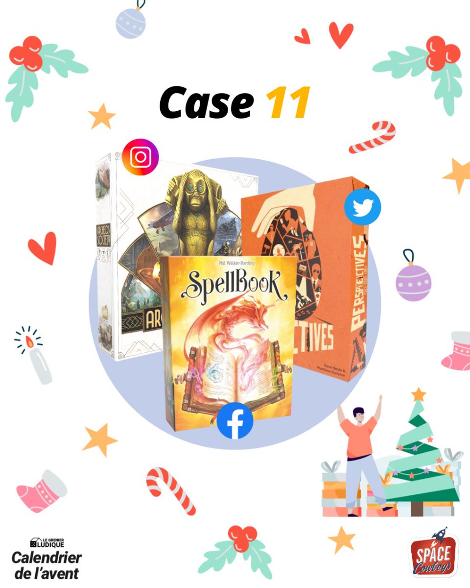 GrenierLudique's tweet photo. 🔴 #CalendrierDuGrenier | Case 11

🎁 À gagner : 1 x #Perspectives
➡️ RT + Follow @GrenierLudique et @SpaceCowboys1

Ouvert à 🇫🇷 &amp; 🇧🇪
✅ TAS le 13/12/23 - 20H (#Concours aussi sur FB et IG cf image)
ℹ️ Plus d'infos en 💬

#jds #JeuConcours #j2s #bgg #jeudesociete #jeudenquete https://t.co/CK841BGaUa