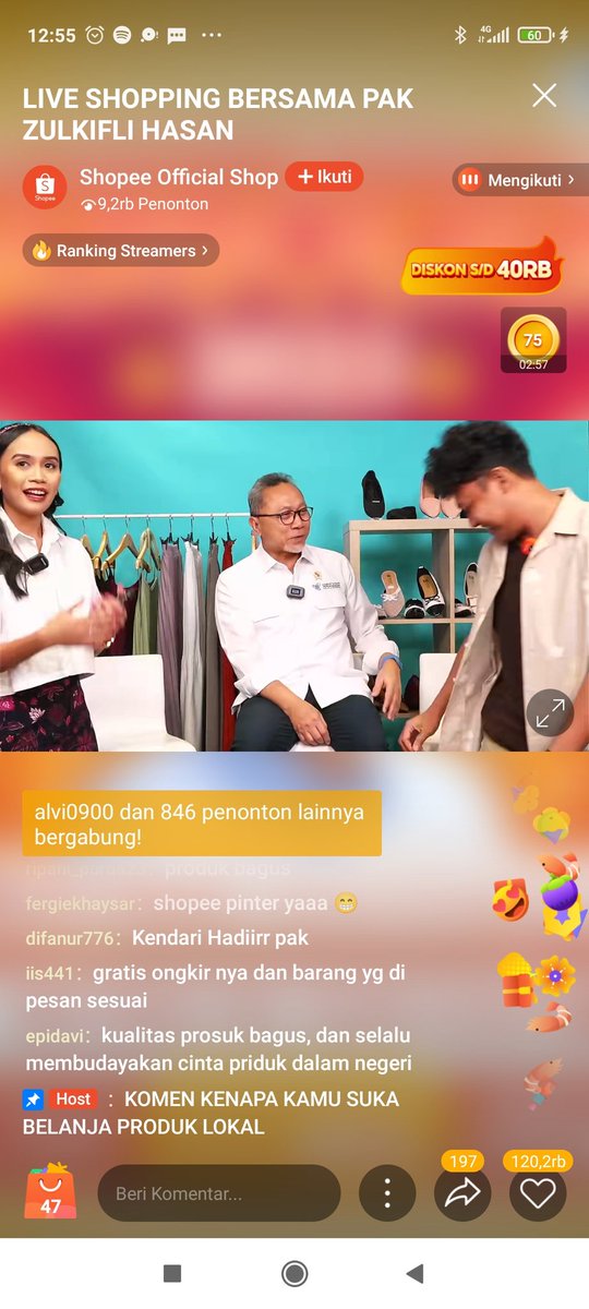 EstyPeeta's tweet photo. Kaget harga diskon 12-12 di Shopee ❌
Kaget lihat live Shopee ada Zulkifli Hasan ✅ https://t.co/Om4jbZj2sX