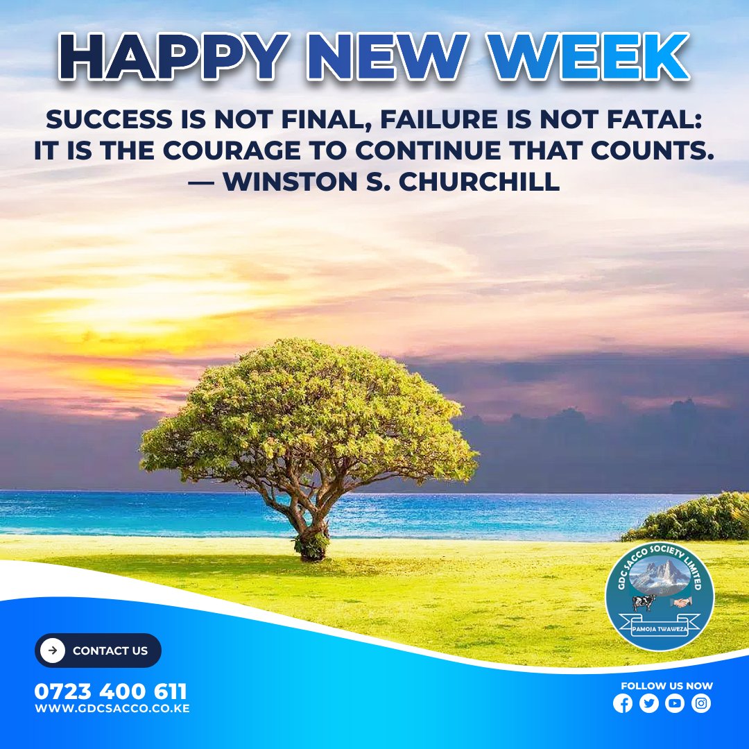 gdcsacco's tweet photo. As the year draws to a close, keep on going, the remaining 20 days could be your game-changer.
Happy New Week Members!
#optimistic #NewWeekChallenge #MondayMotivation #GoodMorning #MorningMotivation #MorningWisdom #PamojaTwaweza #gdcsacco https://t.co/hYlH1DRo6m