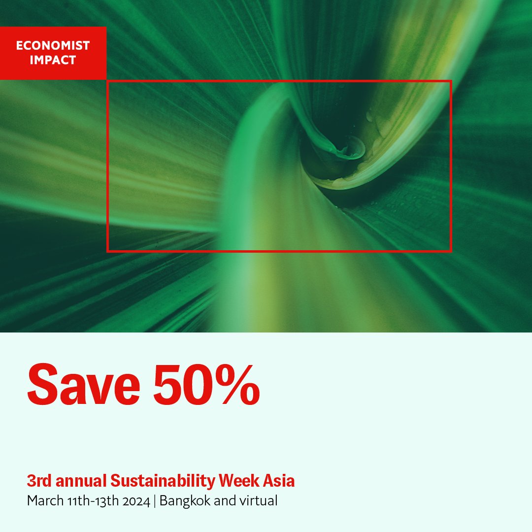 Gain practical examples of emission reduction from startups, corporations and countries at #EconSustainabiltyAsia in Bangkok. Super-early bird saver rate ends December 18th. Find out more econimpact.co/5N