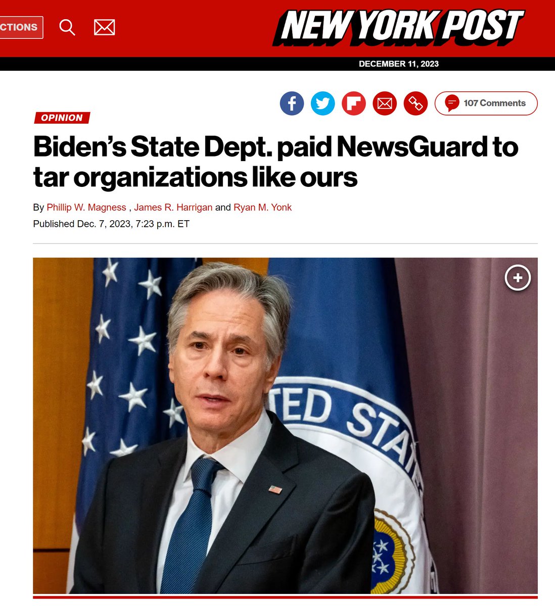 DrJBhattacharya's tweet image. Also, the Biden Administration pays taxpayer dollars to NewsGuard to smear, lie about, and censor its critics. I have no idea why such use of funds is legal.
2/2

Great column by @PhilWMagness, @JamesRHarrigan, &amp;amp; Ryan Yonk in @nypost.