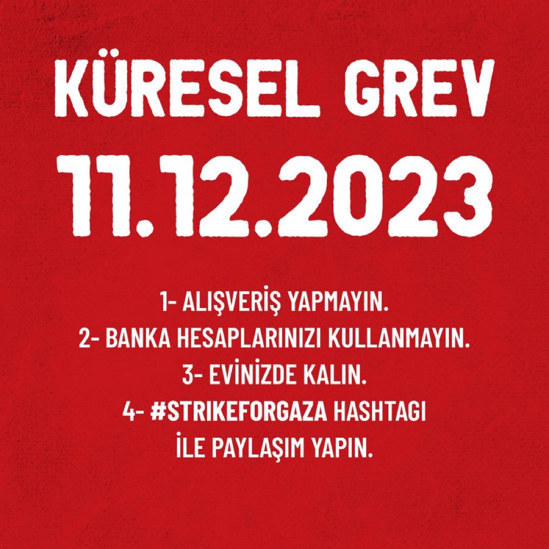 Ebrukay4's tweet photo. “Ben tek başıma ne yapabilirim ki” deme! En azından bugün bunları yapmayarak destek olalım.

 #StrikeForGaza https://t.co/4mDTQ8c3Ip