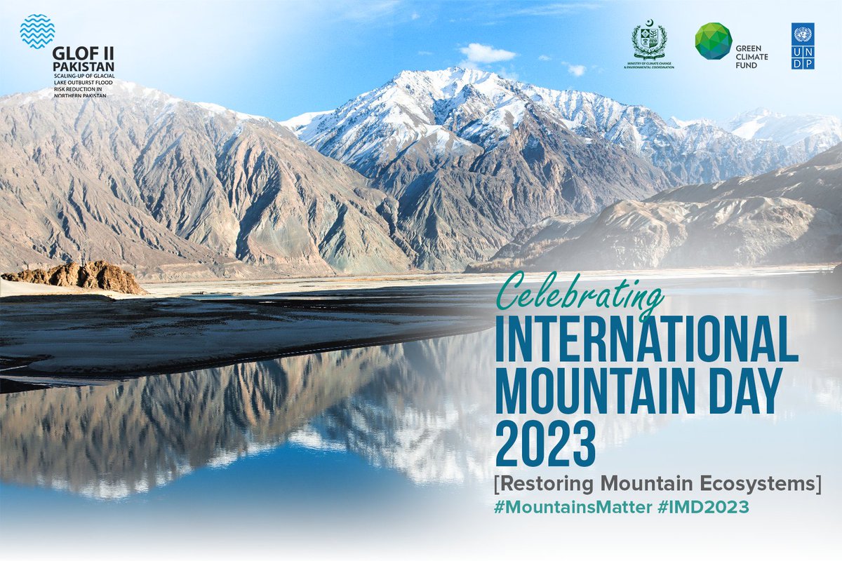 Glof2Pakistan's tweet photo. Happy Mountain Day!
#GLOF2Pakistan’s #ClimateAdaptation mechanisms aim at securing life in Pakistan’s Northern Areas, where mountains reign with their glaciated crowns, gleaming amidst the Earth’s versatile ecosystems.
#MountainsMatter #IMD2023
PC: Kashif Ali/UNDP Pakistan https://t.co/IcewDpA5Ro