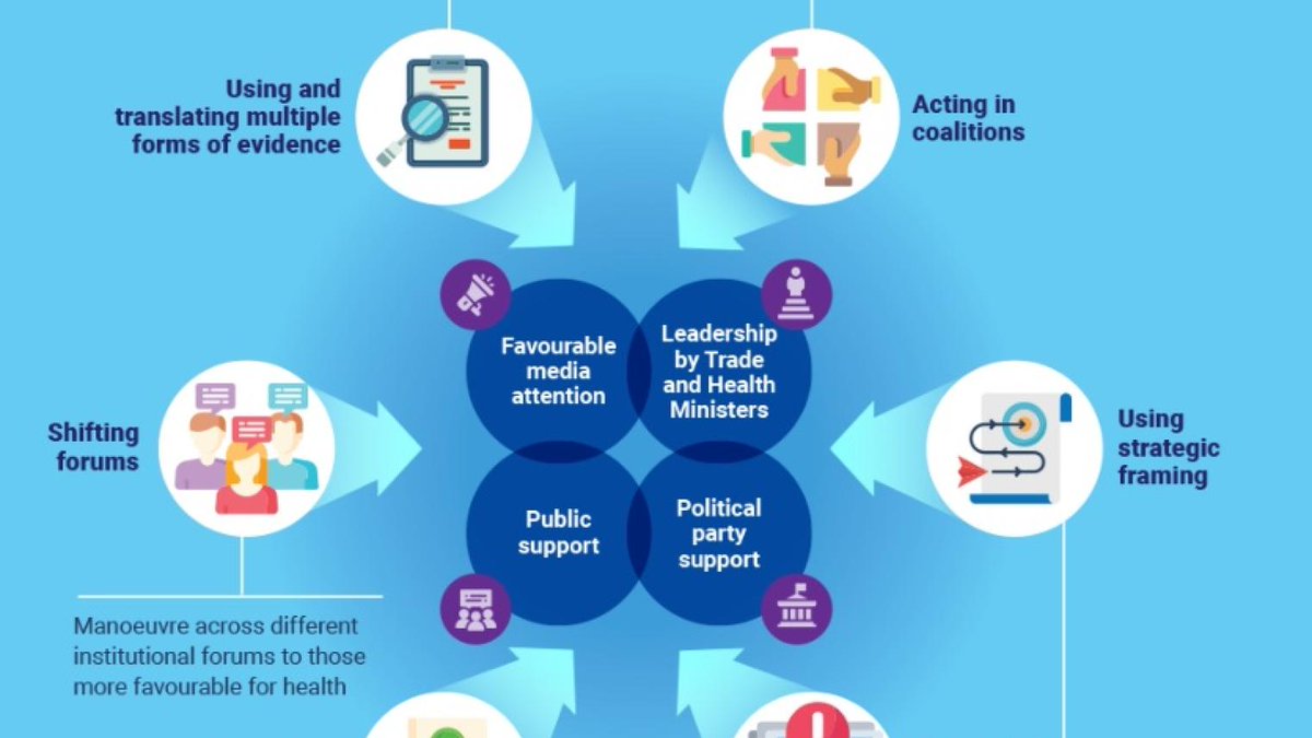 Check out our new infographic feat key findings on strategies for enabling attention to health in trade policy processes with @DrDebGleeson. Access: tinyurl.com/bdzpvz7r