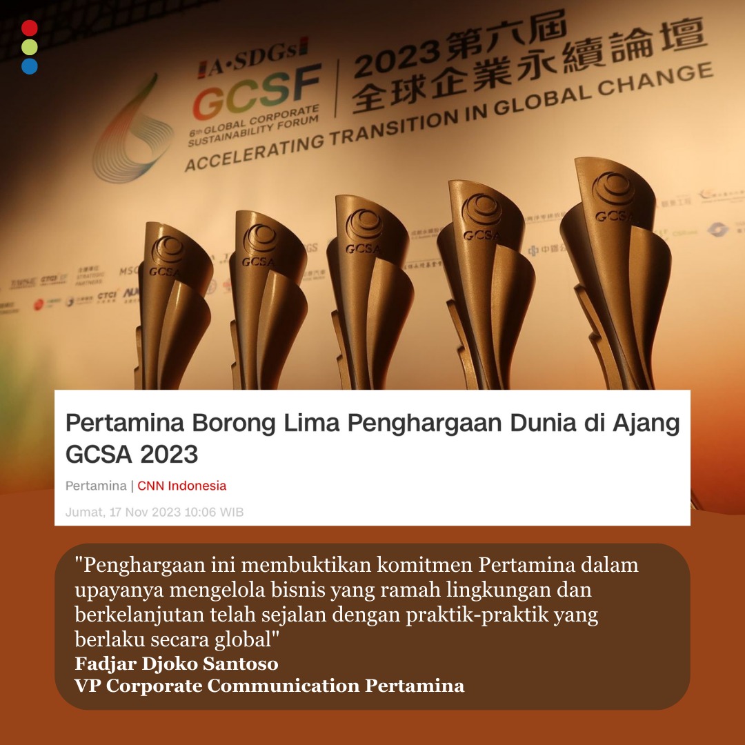 keren banget pertamina bnyak prestasinya nih, bahkan 5 penghargaan diraih di ajang gcsa 2023 loh, ini membuktikan kinerja pertamina sangatlah bagus, stabil, dan konsisten #HUT66Pertamina