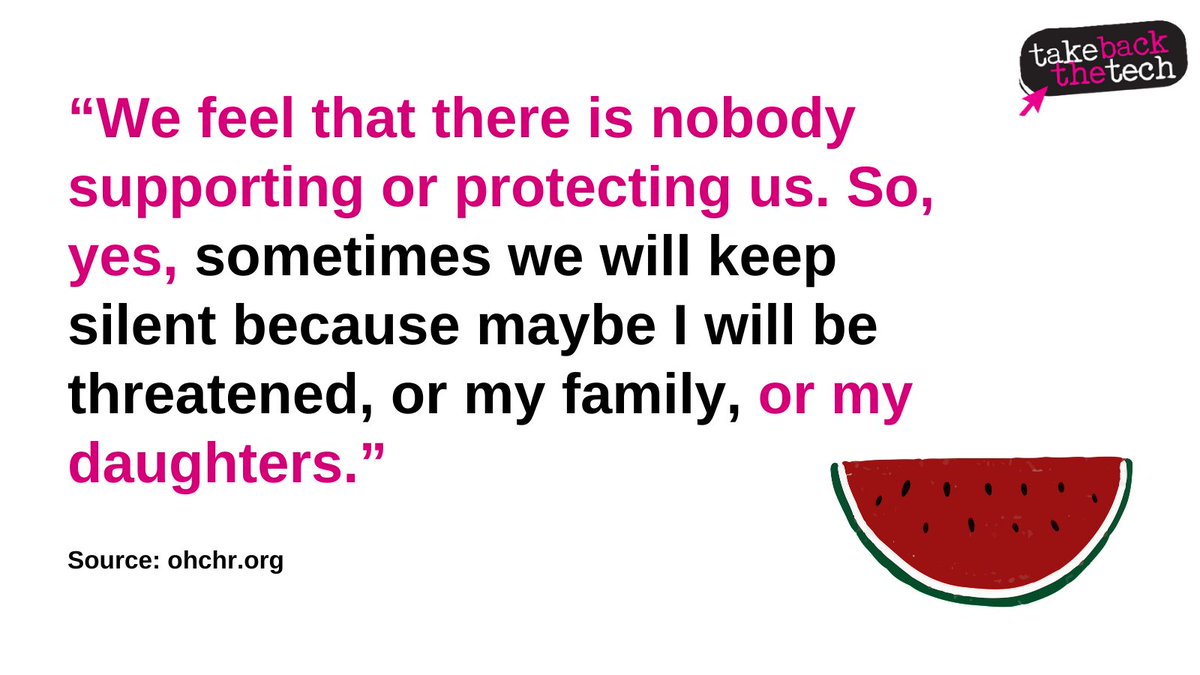 takebackthetech's tweet photo. βThere is a shrinking space for women expressing their opinion or ideas in the media and on social media,β Shatha Odeh, a Palestinian #WHRD said.
Many of the threats Odeh has faced for her advocacy work on womenβs right to health have also been online. #DefeatDeceit #16Days 4/4 https://t.co/NHvmP94uyW