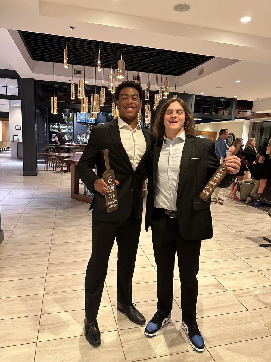 God is so good!!! Blessed to receive the Linebacker of the Year Award at the 11th Annual Friday Night Lights Awards Dinner! Thank you to my coaches and teammates, couldn’t have done it without you guys 🏴‍☠️<a href="/SCSportsReport/">Tripp Roakes</a> <a href="/PorterRidgeFB/">Porter Ridge Football</a> <a href="/UCNCFootball/">Tim Winters</a> <a href="/pepman704/">Matt Morrow</a> <a href="/WMTribeFootball/">William & Mary Tribe Football</a>