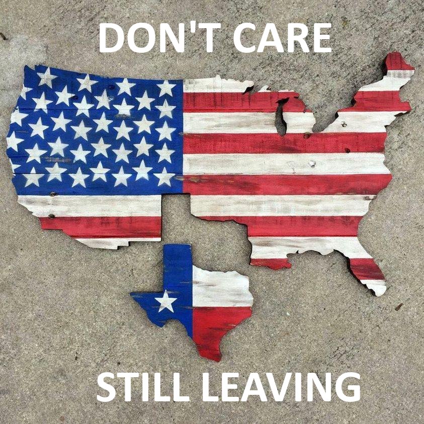#Texit #Secede #TexasFirst
All y'all conservatives, MAGA & liberal folk need to go look in the mirror. 

No amount of fear mongering from the Feds or anyone will prohibit Texans from discussing our future. 

- Should we take the reins back in our own hands? 

- Let's vote on it.
