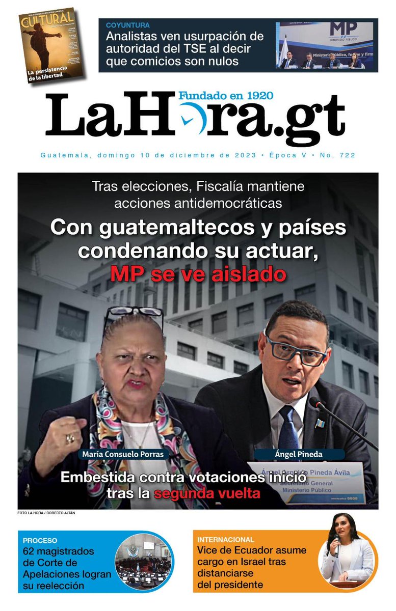 #LaHoraDeActualizarnos 📌 Con guatemaltecos y países condenando su actuar, MP se ve aislado. bit.ly/3TAOU7h