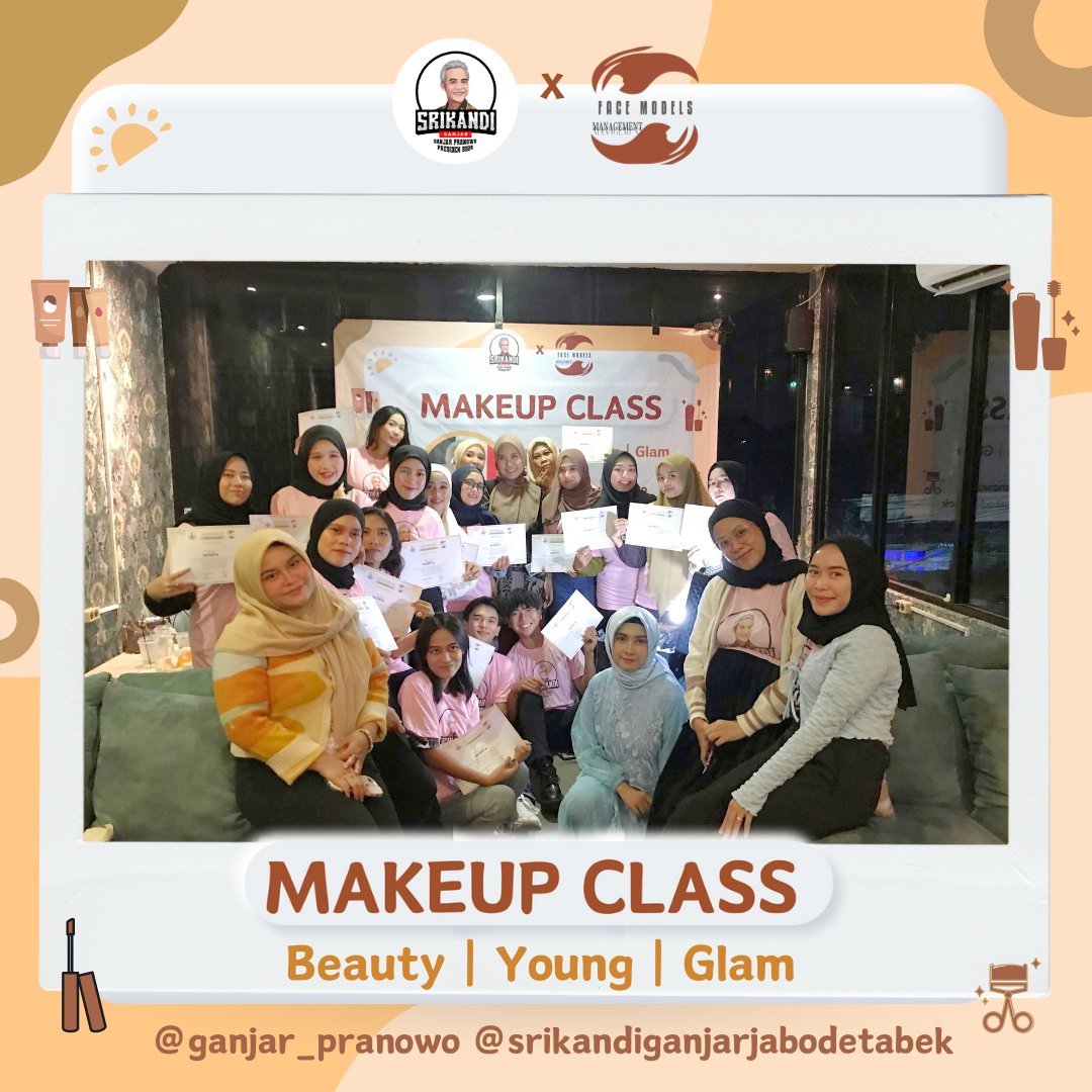 Srikandi_Ganjar's tweet photo. Srikandi ganjar jabodetabek bekerjasama dengan agency face model melakukan kegiatan makeup class atau tutorial makeup untuk daily dan juga graduation/wisuda.

#Srikaandiganjarjabodetabek
#Gardaperempuanmillenial
#Ganjarmahfud
#Ganjarmahfuduntukindonesia https://t.co/0JACxg8Pq6