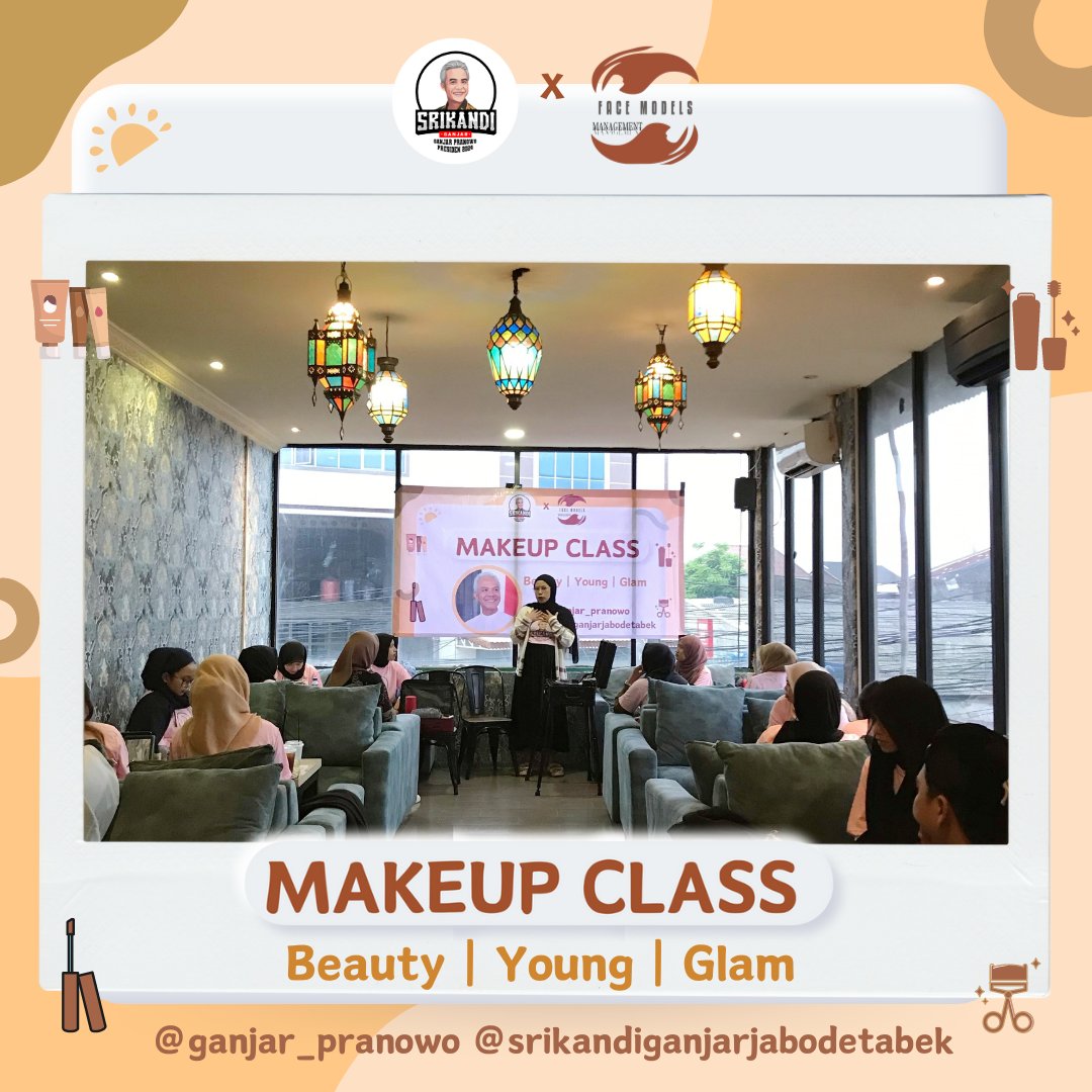 Srikandi_Ganjar's tweet photo. Srikandi ganjar jabodetabek bekerjasama dengan agency face model melakukan kegiatan makeup class atau tutorial makeup untuk daily dan juga graduation/wisuda.

#Srikaandiganjarjabodetabek
#Gardaperempuanmillenial
#Ganjarmahfud
#Ganjarmahfuduntukindonesia https://t.co/SrkdeysaDK
