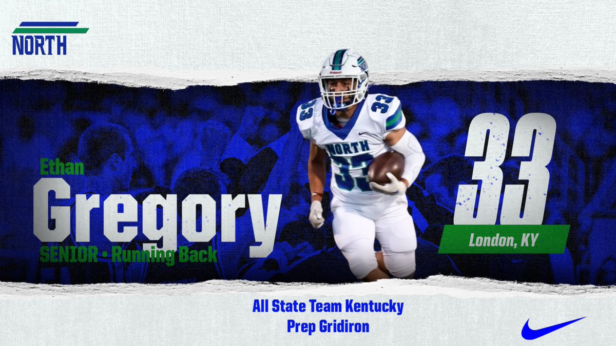 Congratulations to Ethan Gregory for making the All State Team for Kentucky Prep Gridiron!