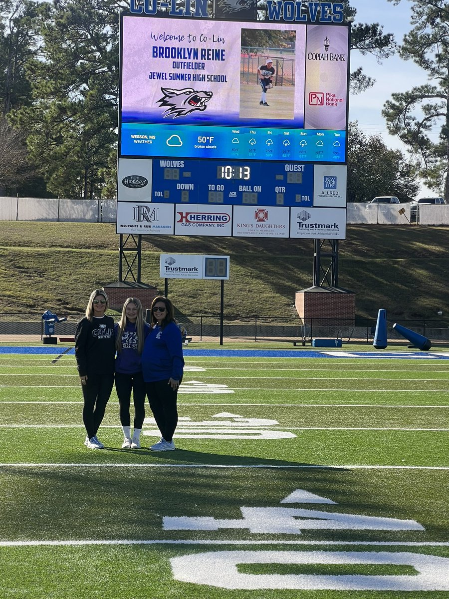 I am very excited to announce my verbal commitment to <a href="/CoLinSoftball/">Co-Lin Softball</a>! I wanted to thank God for giving me the ability to play the sport I love. I want to thank my coaches, teammates, and parents for pushing and supporting me through this journey. Geaux Wolves🩵🤍🐺