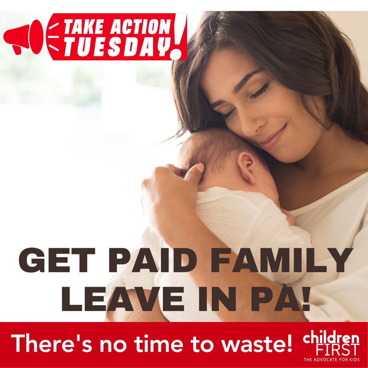 childrenfirstpa's tweet image. 📢 Tell your state rep to make sure that working Pennsylvanians get access to paid family &amp;amp; medical leave by voting YES when the Family Care Act (HB 181) comes to the House floor. It's good for business, families &amp;amp; PA economy.
secure.everyaction.com/E4BxC5RMLUy83y…
#paidleave #paidfamilyleave