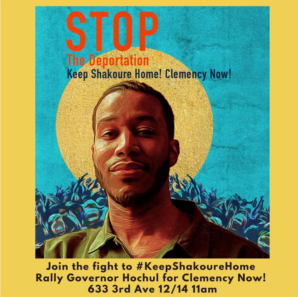 Join us as we support Shakoure on Thurs. 11/14 at 11am and rally for #clemencynow outside of @GovKathyHochul's NYC office. Stop the deportation! #KeepShakoureHome Sign the petition here➡️ campaigns.organizefor.org/petitions/stop…
