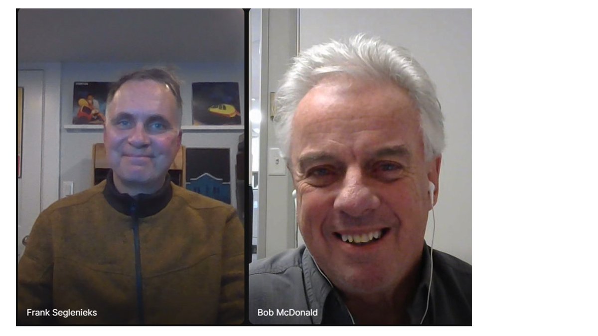 Me and Bob McDonald host of CBC's Quirks and Quarks on the same screen, what could that mean? Find out on Dec 30, more details to follow.