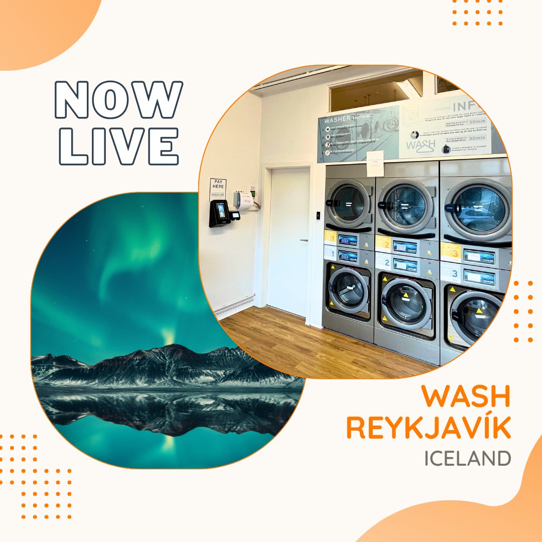 tangerpay's tweet photo. Wash Reykjavik is now live with the Tangerpay Kiosk! Their laundromat, conveniently located in the heart of the city, are equipped with Danube machines which already include eco-friendly detergent. How convenient! #cashlesspayment #laundromat https://t.co/KU7da3wulm