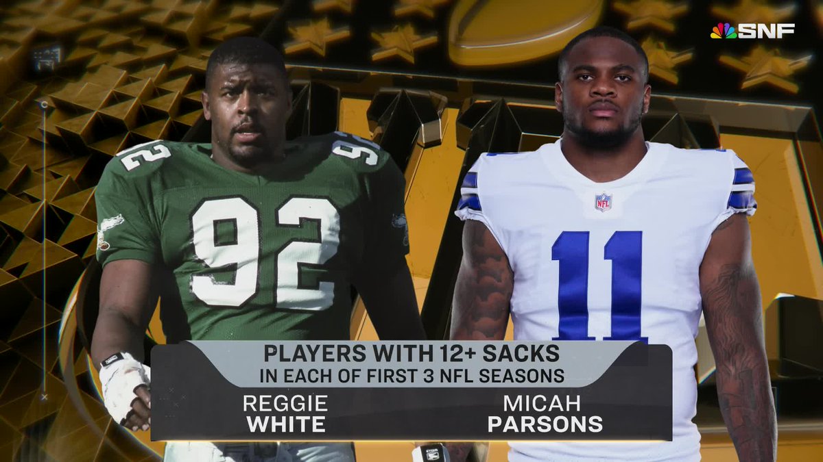 NFL's tweet photo. Just Micah Parsons and a Hall of Famer 👏 #PHIvsDAL https://t.co/1fcDsHbHhb