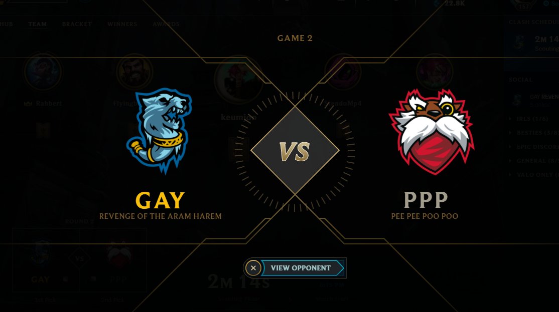 keumj00's tweet photo. How ARAM Clash is going (these names are creative af LOL)
#league #aramclash https://t.co/rgvr6aCoOx