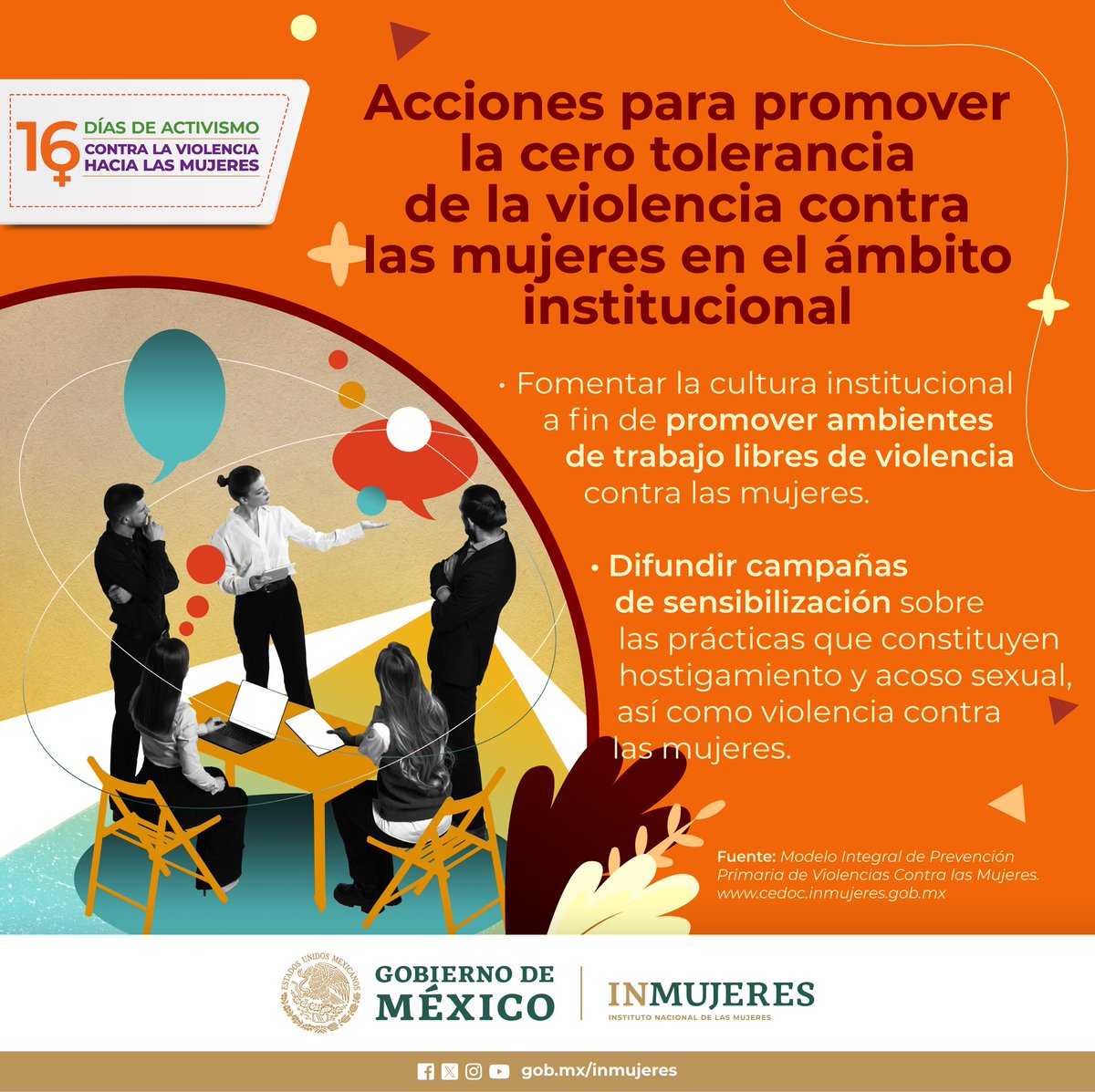 En el Gobierno de México trabajamos para erradicar las violencias contra las mujeres y promovemos la cero tolerancia a las violencias a través de las siguientes estrategias
Conoce más en
bit.ly/Modelo_Integral
#DíaNaranja #TodasPorLaPaz #MujeresEnTerritorio