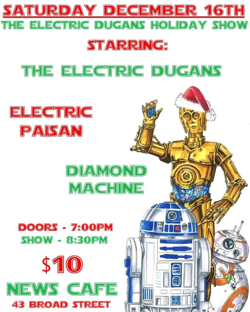 Playing an ELECTRIC show w/
<a href="/ElectricPaisan/">Electric Paisan</a> &amp; #TheElectricDugans
over at the News Cafe in Rhode Island
Show starts at 8:30!
