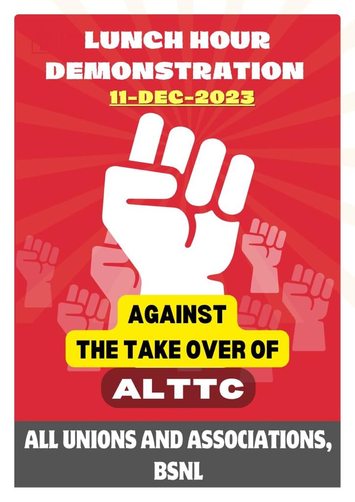 Krishna Dev (@kksdy) on Twitter photo #BSNL Employees totaly againts decision of DoT take over of #ALTTC (6000 Cr) Giant Assest of #BSNL.
<a href="/AshwiniVaishnaw/">Ashwini Vaishnaw</a>
<a href="/PMOIndia/">PMO India</a>
<a href="/aajtak/">AajTak</a>
<a href="/abplive/">ABP LIVE</a>
<a href="/RahulGandhi/">Rahul Gandhi</a>
<a href="/devusinh/">Devusinh Chauhan</a>
<a href="/DoT_India/">DoT India</a>
<a href="/CMDBSNL/">A. Robert Jerard Ravi</a>
<a href="/sneachq/">Sanchar Nigam Executives' Association (SNEA)</a>
<a href="/INCIndia/">Congress</a>
<a href="/the_hindu/">The Hindu</a>
#SaveALTTC_SaveBSNL
#SaveALTTC_SaveBSNL #BSNL Employees totaly againts decision of DoT take over of #ALTTC (6000 Cr) Giant Assest of #BSNL.
<a href="/AshwiniVaishnaw/">Ashwini Vaishnaw</a>
<a href="/PMOIndia/">PMO India</a>
<a href="/aajtak/">AajTak</a>
<a href="/abplive/">ABP LIVE</a>
<a href="/RahulGandhi/">Rahul Gandhi</a>
<a href="/devusinh/">Devusinh Chauhan</a>
<a href="/DoT_India/">DoT India</a>
<a href="/CMDBSNL/">A. Robert Jerard Ravi</a>
<a href="/sneachq/">Sanchar Nigam Executives' Association (SNEA)</a>
<a href="/INCIndia/">Congress</a>
<a href="/the_hindu/">The Hindu</a>
#SaveALTTC_SaveBSNL
#SaveALTTC_SaveBSNL