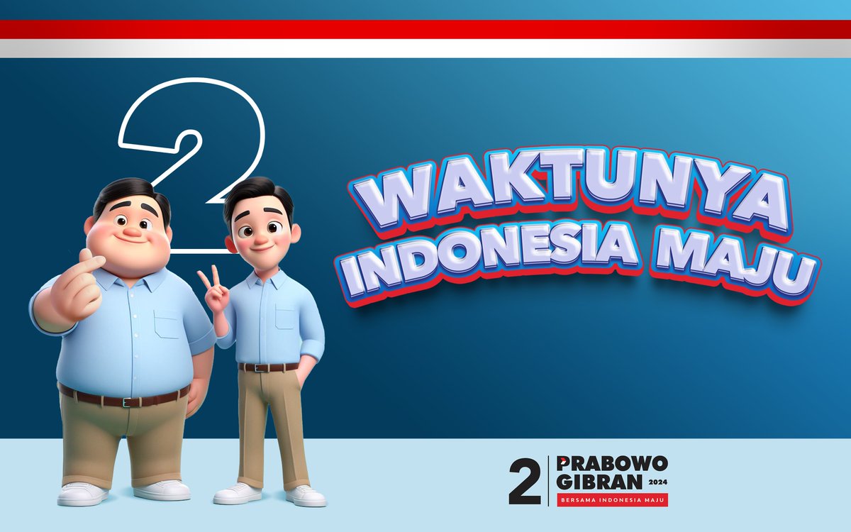 Ayo maju berama Koalisi Indonesia Maju, dukung Prabowo - Gibran untuk negara yang lebih baik....  page@everyone  #AkuRelawanPrabowoGibran
#KitaMudaBeraniKeren
SerunyaBareng AyahbowoGibran