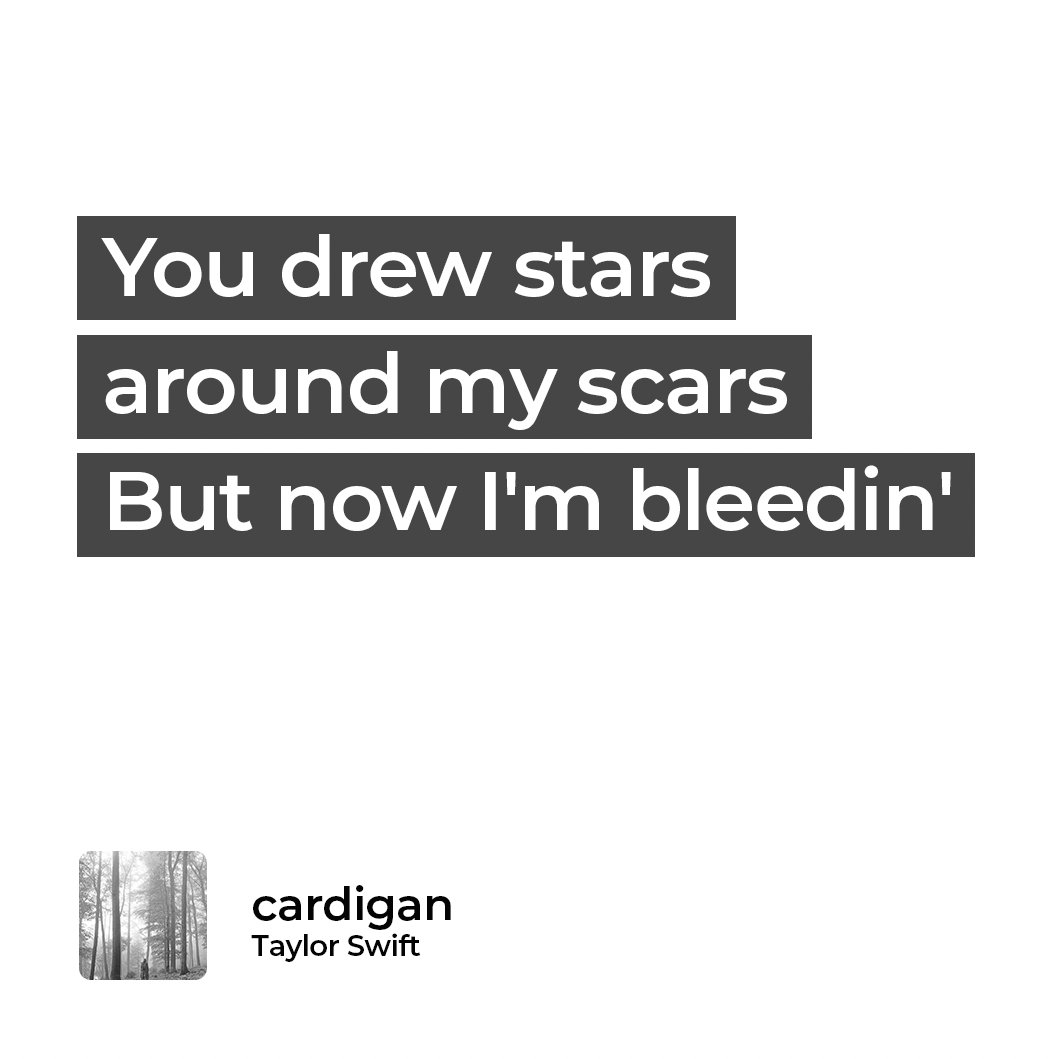 Taylor Swift cardigan Bookmark You Drew Stars Around My Scars 