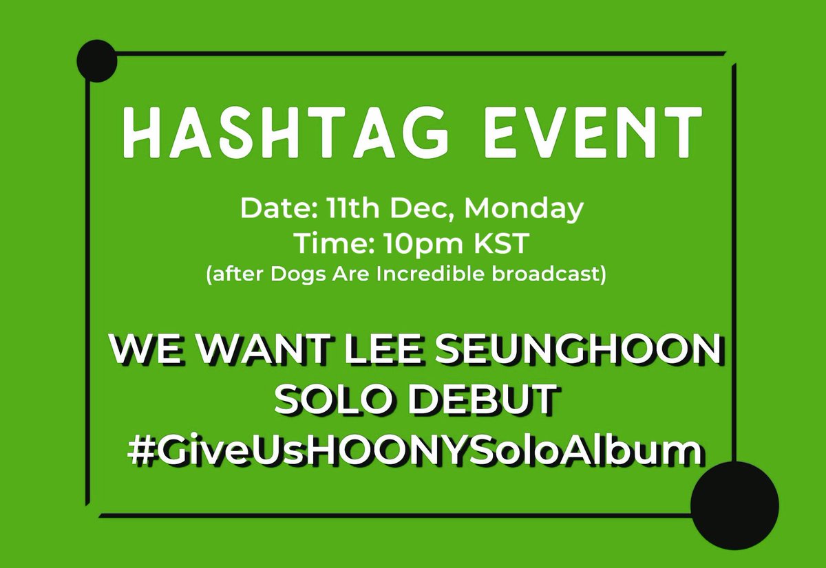 seunghoonthings's tweet photo. 📣Happening tonight!📣

Join our second hashtag event for LSH1! Let’s be loud and tell them what we want! 

Post using the tags below: 

🏷️WE WANT LEE SEUNGHOON SOLO DEBUT 
#⃣ GiveUsHOONYSoloAlbum
@yg_winnercity @yginnercircle @ygent_official https://t.co/tIyqadlPq5