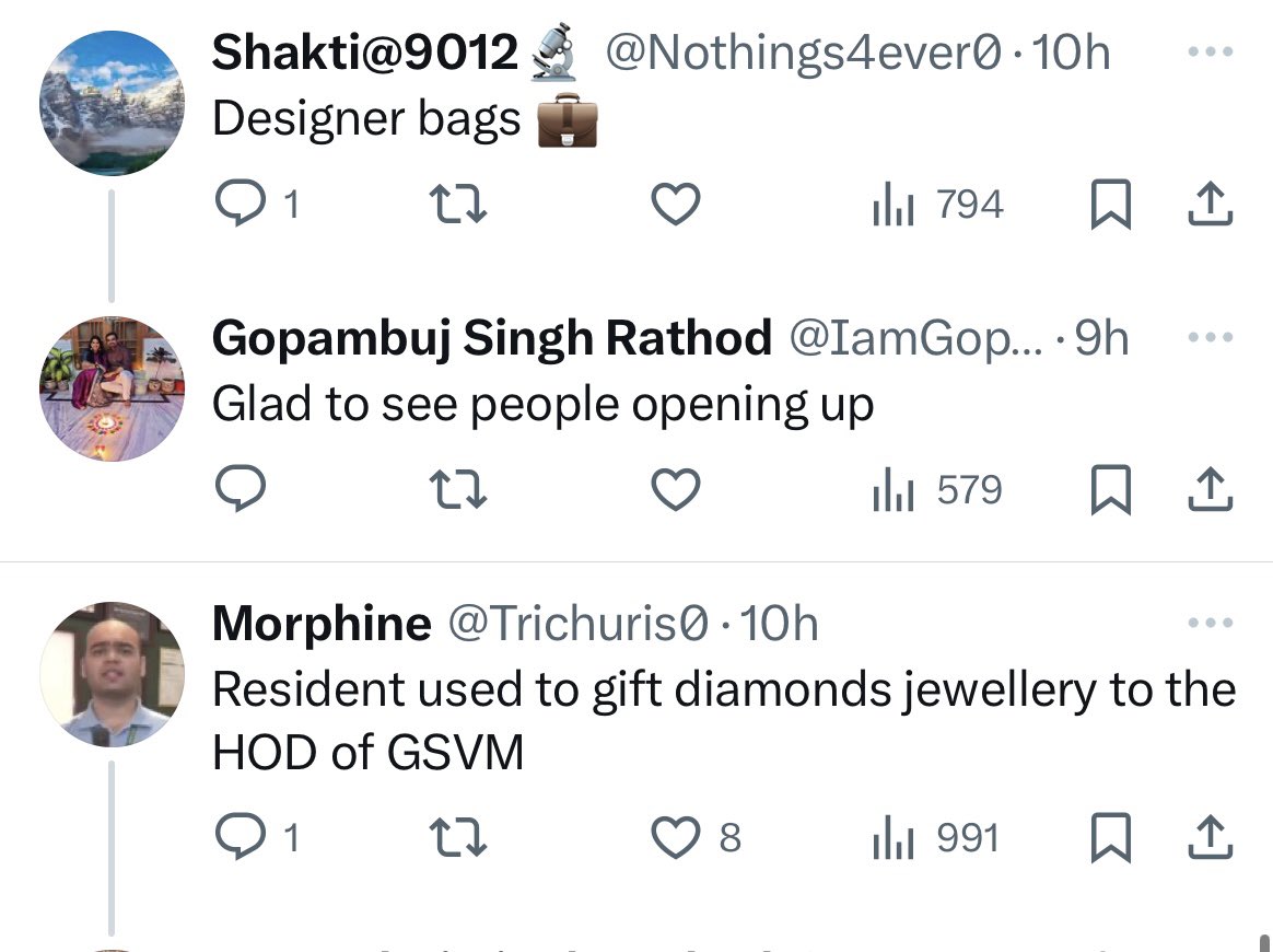 Chulbulpanda420's tweet photo. Welcome to Medical education of India where for signing Kachra thesis Big doctors take these things for Signing it.
These practices are going from ages but sometimes it ended with taking life of residents!!!!
Shameful. https://t.co/nWi4qYeFnv