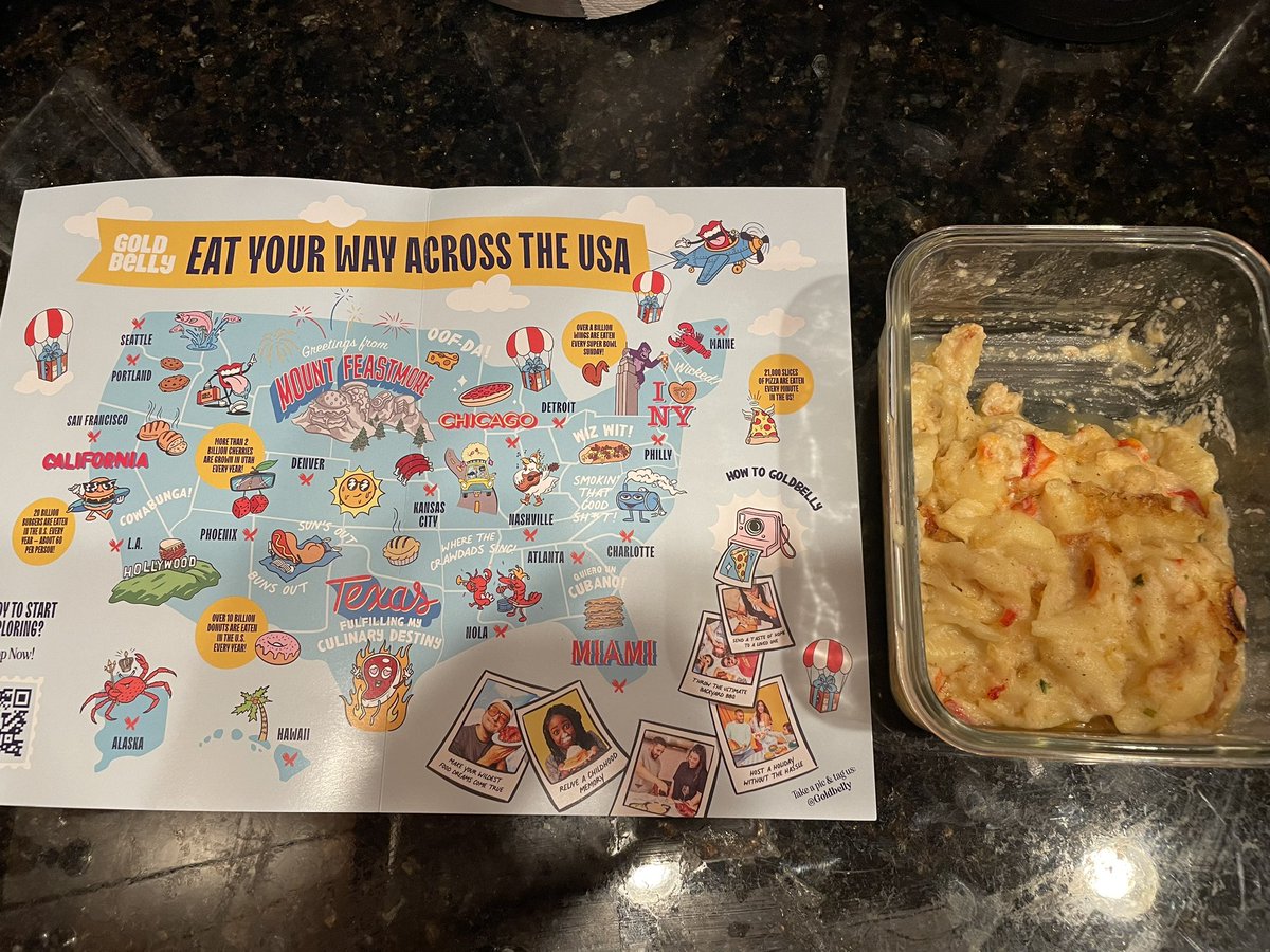 A friend knew I needed a home cooked meal but I’m too sick to cook… so they overnighted me Lobster Mac & Cheese from MAINE to Seattle. 🦞 🧀 My UPS lady knocked and said it was my lucky day I had a @goldbelly box! 😋