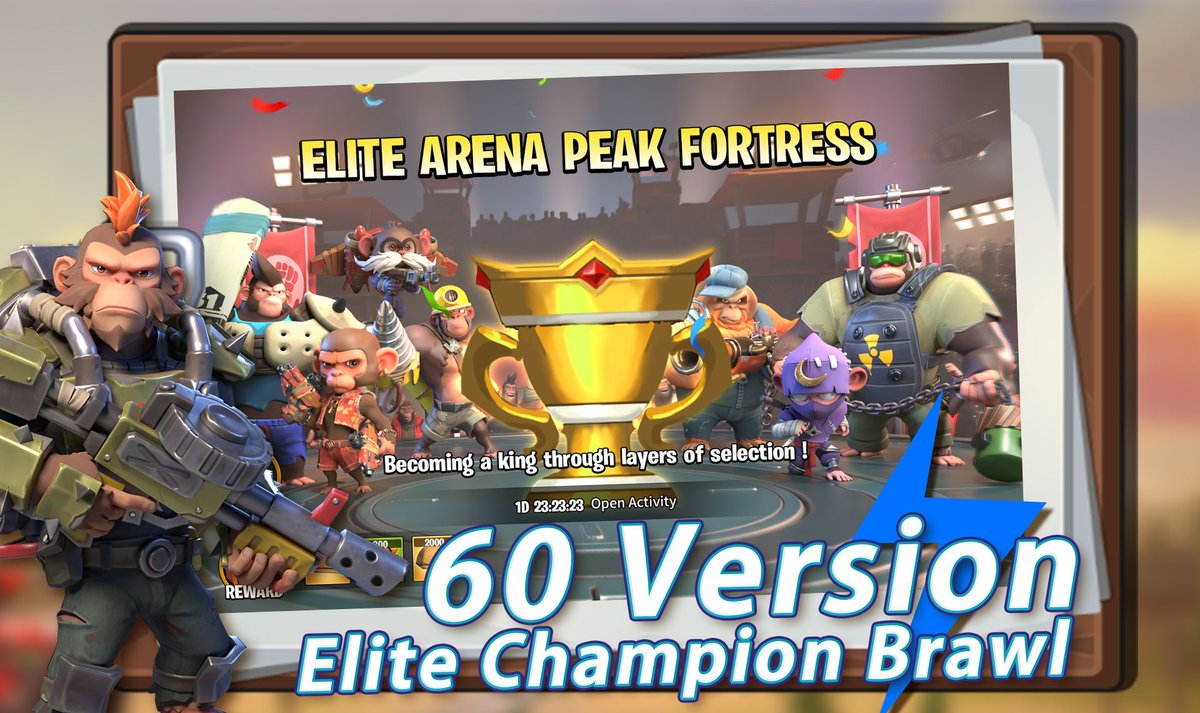 AgeofApesGame's tweet photo. 60 Version Elite Champion Brawl is coming! Warriors of the Ape Era, are you ready? Flowers, applause, victory, rewards, I want them all!#AgeofApes #Game

📌Event Overview
The Elite Champion Brawl is open in 4 battle zones, where commanders can engage in cross-server battles with players from other zones. The event will last for 2 weeks, including a 1-week qualifying stage, a 4-day main stage, and a 3-day showcase stage.

📌Qualifying Stage
1. Commanders only need to participate in the Elite Champion Brawl activity during this stage to have a chance to be selected as players for the Champion Brawl.
2. During the settlement of the current Elite Champion Brawl, the top 32 commanders in each battle zone will automatically qualify for the Champion Brawl without additional registration.

📌Group Stage
1. The group stage consists of 128 players randomly divided into 32 groups. Each group has 4 players, and the top 2 players from each group will advance. In the end, 64 players will be selected.
2. The group stage lasts for one day and adopts a round-robin points system. Players within each group will compete against each other, and the winner will receive 1 point.
3. When the group stage ends and players have the same points within a group, they will be ranked based on the commanders' power.
4. The maps used in the group stage matches will be randomly selected from the three maps in the Elite Champion Brawl.
5. The matches in the group stage will take place at 16:00, 17:00, 18:00, 19:00, 20:00, and 21:00. Commanders can freely adjust their lineups during the match, and the lineup will be locked 5 minutes before the match.

📌Playoff Stage
1. The playoff stage consists of 64 players divided into 4 groups. Each group has 16 players, and the final winner from each group will advance. In the end, 4 players will be selected.
2. The playoff stage lasts for one day and adopts a single-elimination system. The winners will advance to the next round, and the final winners from the 4 groups will be the top 4 of the competition.
3. The battles in the playoff stage will use the three maps from the Elite Champion Brawl in sequence. It will be a best-of-three match, and the winners will advance.
4. The matches in the playoff stage will take place at 15:00, 17:00, 19:00, and 21:00. Commanders can freely adjust their lineups during the match, and the lineup will be locked 5 minutes before the match.

📌Championship Match
1. The championship match consists of 4 players and includes semifinals, a third-place match, and a final to determine the champion, runner-up, and third place.
2. The championship match lasts for 2 days and adopts a single-elimination system.
3. The battles in the championship match will use the three maps from the Elite Champion Brawl in sequence. It will be a best-of-three match, and the winners will advance.
4. The semifinals of the championship match will take place at 17:00, and the third-place match and final will take place at 21:00. Commanders can freely adjust their lineups during the match, and the lineup will be locked 5 minutes before the match.

🌹🎁During the event, the Elite Champion Brawl will drop flowers, which can be used to support your favorite players and receive rich rewards when used.
🏆️The arena of the strongest has been opened. Warriors, are you ready? Wake up, courage, victory, all the glory is waiting for you!

*The pictures and text are leaks from the development stage and do not represent the final design and effects. Please refer to the online version for the final details.
https://t.co/cHEHmKZKBW👈Download the sandbox strategy game that has been downloaded by 40，000，000 people worldwide.  The speed might be a little slow, please wait.Get more friends!   #Sandbox #Strategy #Monkey #Animal #Game #Cute #MobileGame #Happy #Casual #Pet #MakeFriends #Friend #Social #Funny #Humor #Story #Novel #Literature #Original #Art #Android #Apple #IOS #Mobile #Electronic #Science #Animal #2D #Cartoon #Animation #Anime #Strong #Battle #Home #Habitat #Hero #Handsome #Comic #Trend #Trendy #Fashion