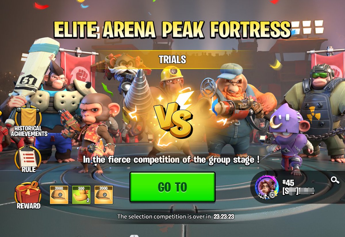 AgeofApesGame's tweet photo. 60 Version Elite Champion Brawl is coming! Warriors of the Ape Era, are you ready? Flowers, applause, victory, rewards, I want them all!#AgeofApes #Game

📌Event Overview
The Elite Champion Brawl is open in 4 battle zones, where commanders can engage in cross-server battles with players from other zones. The event will last for 2 weeks, including a 1-week qualifying stage, a 4-day main stage, and a 3-day showcase stage.

📌Qualifying Stage
1. Commanders only need to participate in the Elite Champion Brawl activity during this stage to have a chance to be selected as players for the Champion Brawl.
2. During the settlement of the current Elite Champion Brawl, the top 32 commanders in each battle zone will automatically qualify for the Champion Brawl without additional registration.

📌Group Stage
1. The group stage consists of 128 players randomly divided into 32 groups. Each group has 4 players, and the top 2 players from each group will advance. In the end, 64 players will be selected.
2. The group stage lasts for one day and adopts a round-robin points system. Players within each group will compete against each other, and the winner will receive 1 point.
3. When the group stage ends and players have the same points within a group, they will be ranked based on the commanders' power.
4. The maps used in the group stage matches will be randomly selected from the three maps in the Elite Champion Brawl.
5. The matches in the group stage will take place at 16:00, 17:00, 18:00, 19:00, 20:00, and 21:00. Commanders can freely adjust their lineups during the match, and the lineup will be locked 5 minutes before the match.

📌Playoff Stage
1. The playoff stage consists of 64 players divided into 4 groups. Each group has 16 players, and the final winner from each group will advance. In the end, 4 players will be selected.
2. The playoff stage lasts for one day and adopts a single-elimination system. The winners will advance to the next round, and the final winners from the 4 groups will be the top 4 of the competition.
3. The battles in the playoff stage will use the three maps from the Elite Champion Brawl in sequence. It will be a best-of-three match, and the winners will advance.
4. The matches in the playoff stage will take place at 15:00, 17:00, 19:00, and 21:00. Commanders can freely adjust their lineups during the match, and the lineup will be locked 5 minutes before the match.

📌Championship Match
1. The championship match consists of 4 players and includes semifinals, a third-place match, and a final to determine the champion, runner-up, and third place.
2. The championship match lasts for 2 days and adopts a single-elimination system.
3. The battles in the championship match will use the three maps from the Elite Champion Brawl in sequence. It will be a best-of-three match, and the winners will advance.
4. The semifinals of the championship match will take place at 17:00, and the third-place match and final will take place at 21:00. Commanders can freely adjust their lineups during the match, and the lineup will be locked 5 minutes before the match.

🌹🎁During the event, the Elite Champion Brawl will drop flowers, which can be used to support your favorite players and receive rich rewards when used.
🏆️The arena of the strongest has been opened. Warriors, are you ready? Wake up, courage, victory, all the glory is waiting for you!

*The pictures and text are leaks from the development stage and do not represent the final design and effects. Please refer to the online version for the final details.
https://t.co/cHEHmKZKBW👈Download the sandbox strategy game that has been downloaded by 40，000，000 people worldwide.  The speed might be a little slow, please wait.Get more friends!   #Sandbox #Strategy #Monkey #Animal #Game #Cute #MobileGame #Happy #Casual #Pet #MakeFriends #Friend #Social #Funny #Humor #Story #Novel #Literature #Original #Art #Android #Apple #IOS #Mobile #Electronic #Science #Animal #2D #Cartoon #Animation #Anime #Strong #Battle #Home #Habitat #Hero #Handsome #Comic #Trend #Trendy #Fashion