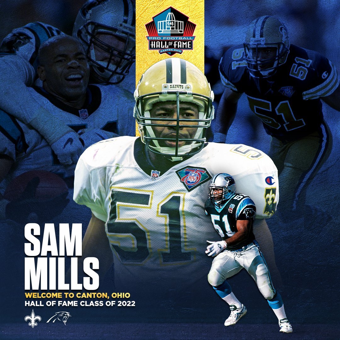 D3Direct's tweet photo. Sam Mills had zero college offers

At 5'9", D1's didn't take him seriously

Instead of giving up, he stayed local &amp; walked-on with @Montclair_FB to play D3 football

The rest is history...

From D3 to the NFL HOF 🧵👇 https://t.co/0XHotNqgN7