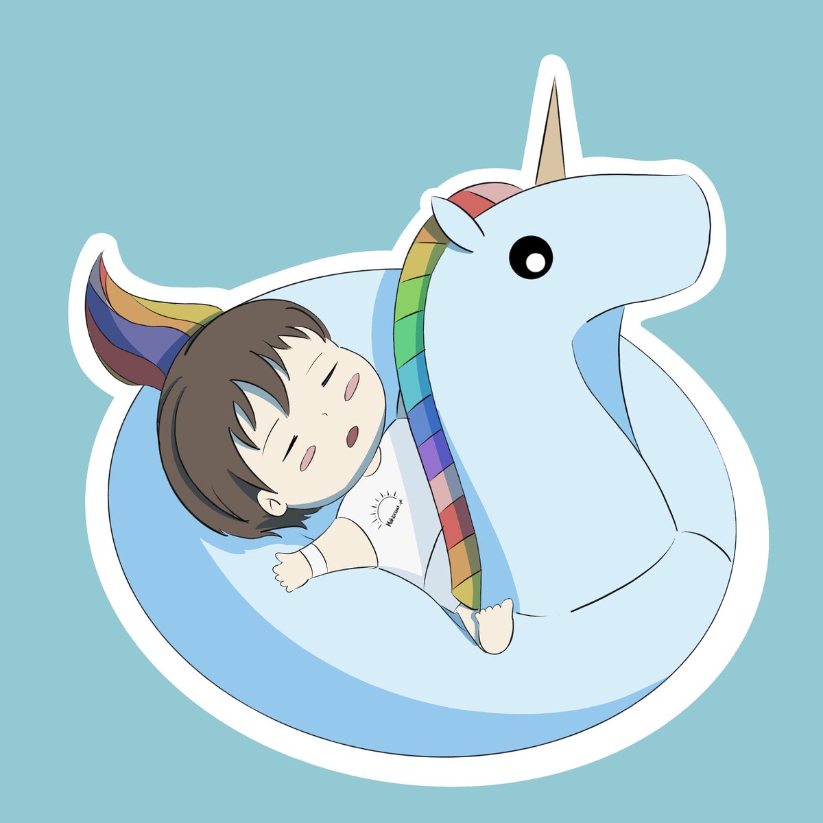 Milkbread_yk's tweet photo. Potential sticker design 🤔 Summer vibes w Soobin~

#soobin #SoobinsBakeClub #PoolParty #poolfloat #unicorn #TXT #TOMORROW_X_TOGETHER #txtsoobin #ttline #Stickers #kpop #txtfanart #txtsticker #stickerdesign https://t.co/jGZ44uvDx0