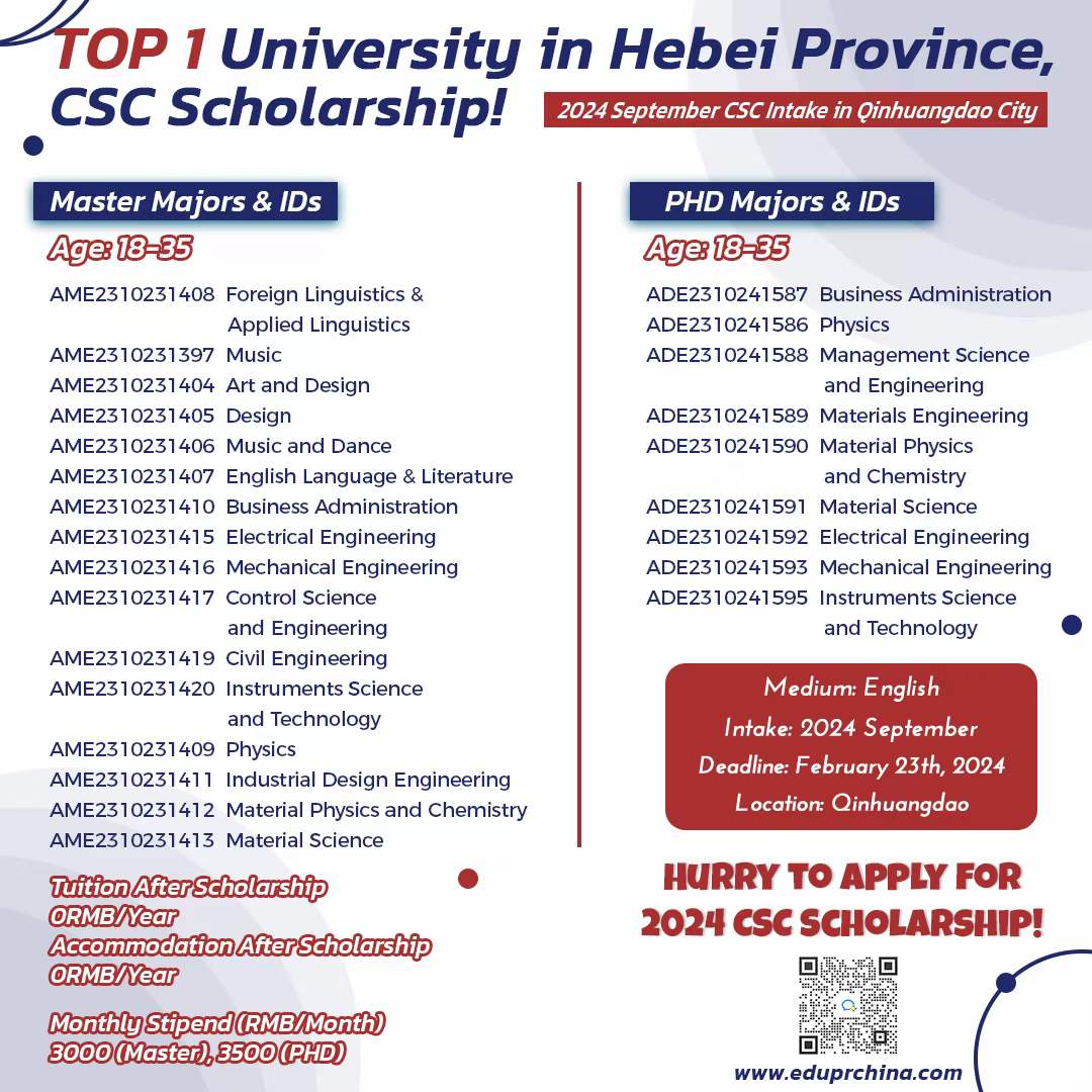 scholarship_ing's tweet photo. 🎁CSC from TOP 1 University in Hebei Province!
🎓Master and PHD Degree, Close to Beijing &amp; Tianjin
👍A member of the Cooperation Consortium of Beijing High Technology Universities!
👆Sign up on https://t.co/BK2zwhQmLN to apply! https://t.co/AOBwnBFcGd