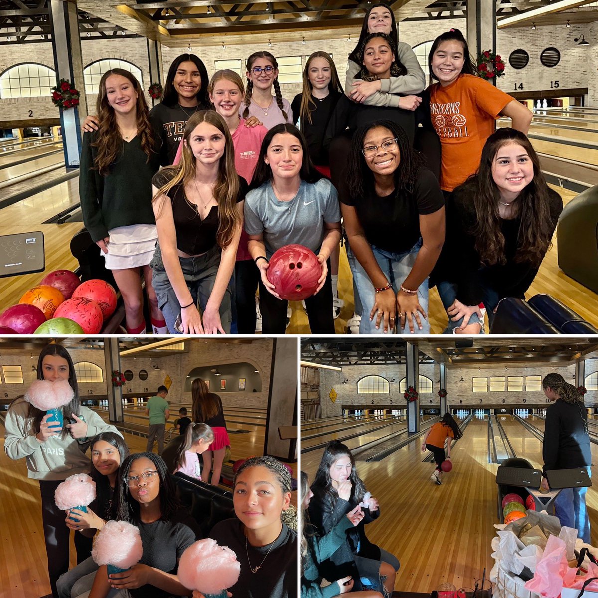 13P weekend festivities! A bowling party get-together &amp; looking forward to their upcoming Christmas White Elephant gift/team dinner‼️