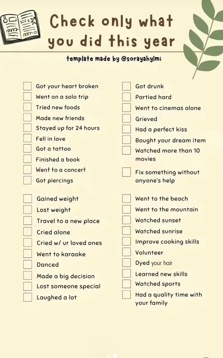 alex1eigha's tweet image. My 2023 checklist 🖤

#2023 #2023checklist #newyear #newyears #newyear2024 #2024