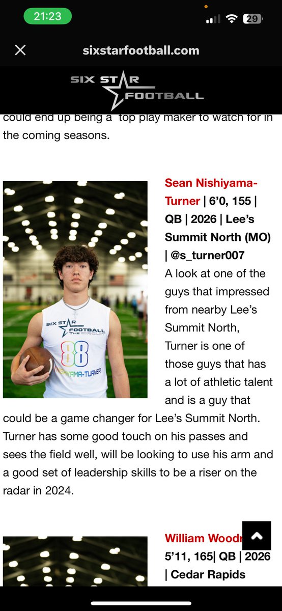 Thank you for the review! <a href="/6starfootballMO/">Six Star Football | MISSOURI</a>