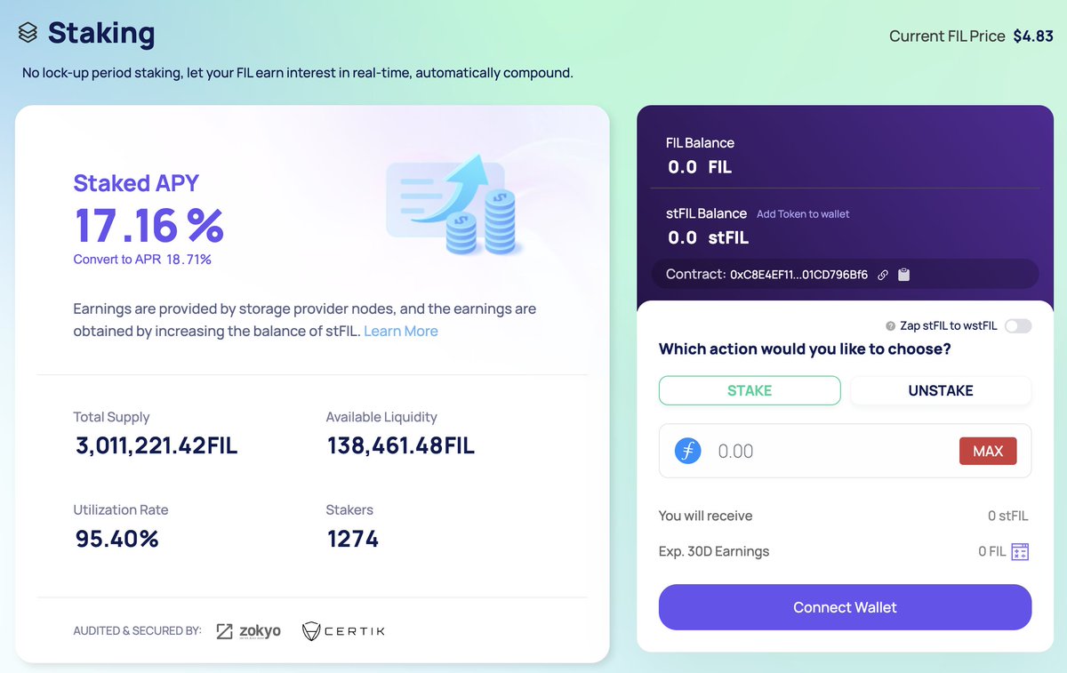 Over 3️⃣ million FIL staked and counting! 🎊 Don't miss out on the action—join the movement now!🙌 #FIL #stFIL #wstFIL #FVM