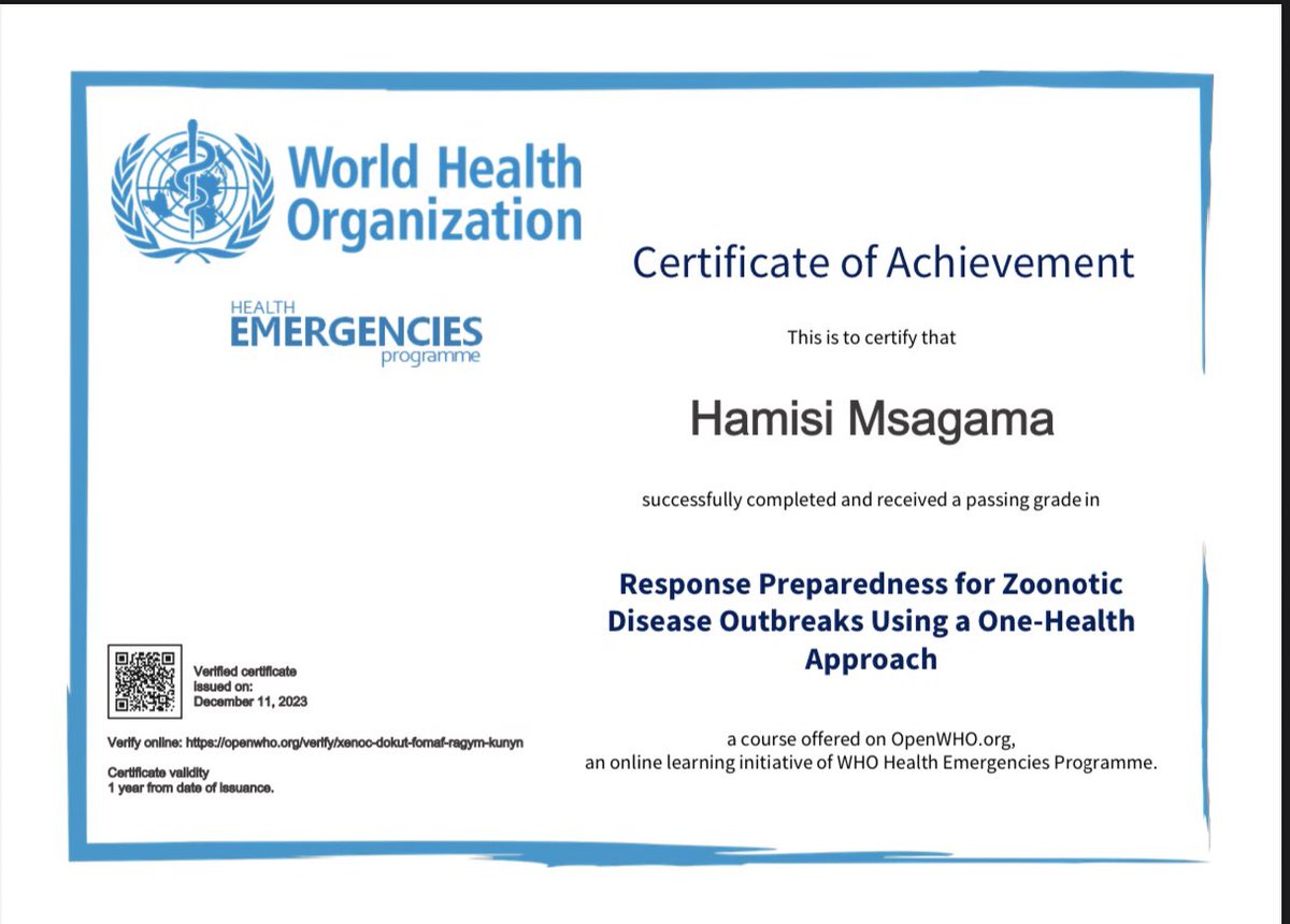 A lot of interesting New courses in OpenWHO this week…

Economists estimate that One Health Approaches at country level can yield a 30 billion dollar Return on investment for disease prevention and control. @wizara_afyatz @WHO