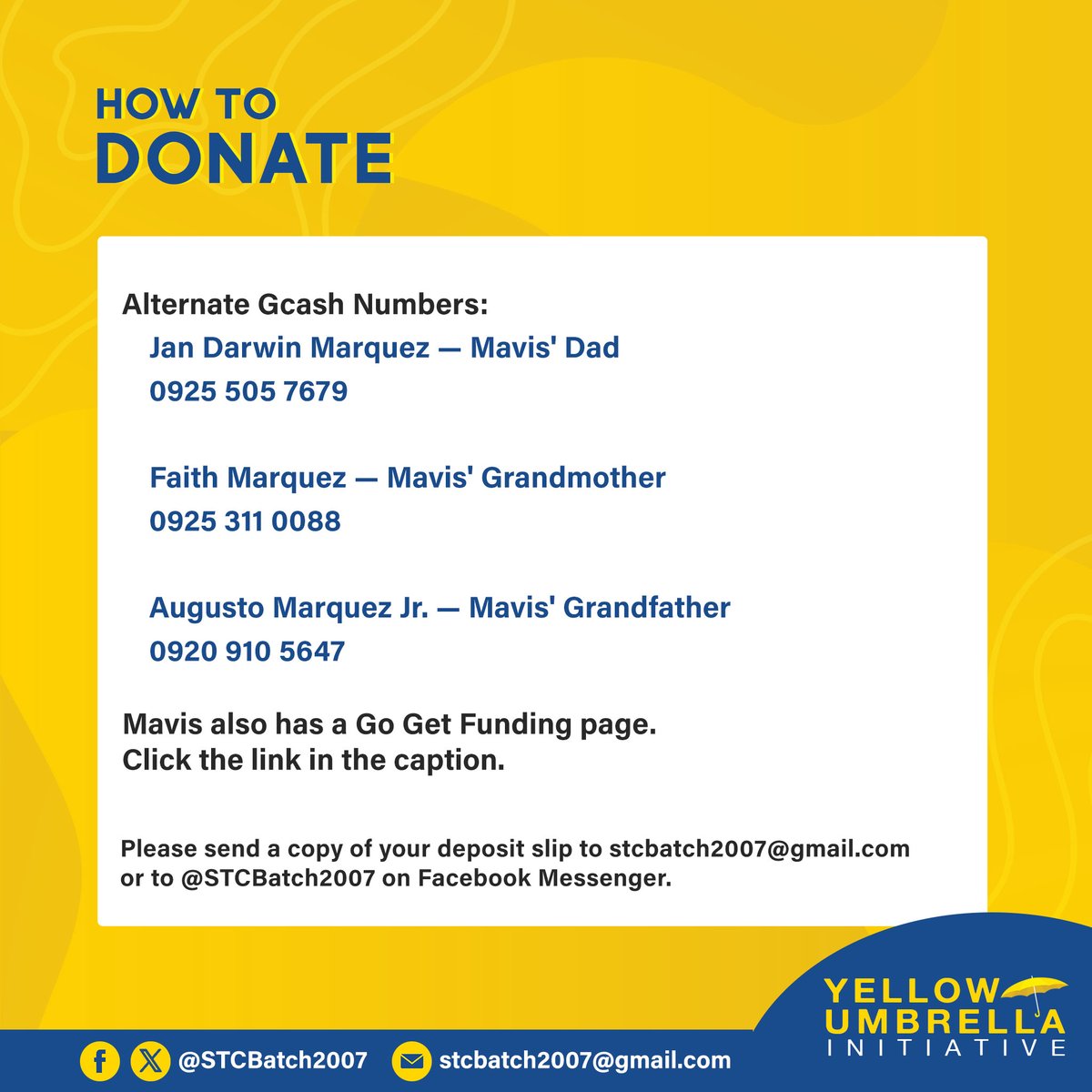 STCbatch2007's tweet photo. CALL FOR DONATIONS

Our batchmate @judeneism's daughter Mavis has been diagnosed with neuroblastoma at the young age of four. She needs to undergo five cycles of chemotherapy and other medical interventions.

Please see the post below for direct donation channels. 💙💛 https://t.co/ByI8o6Vxsc