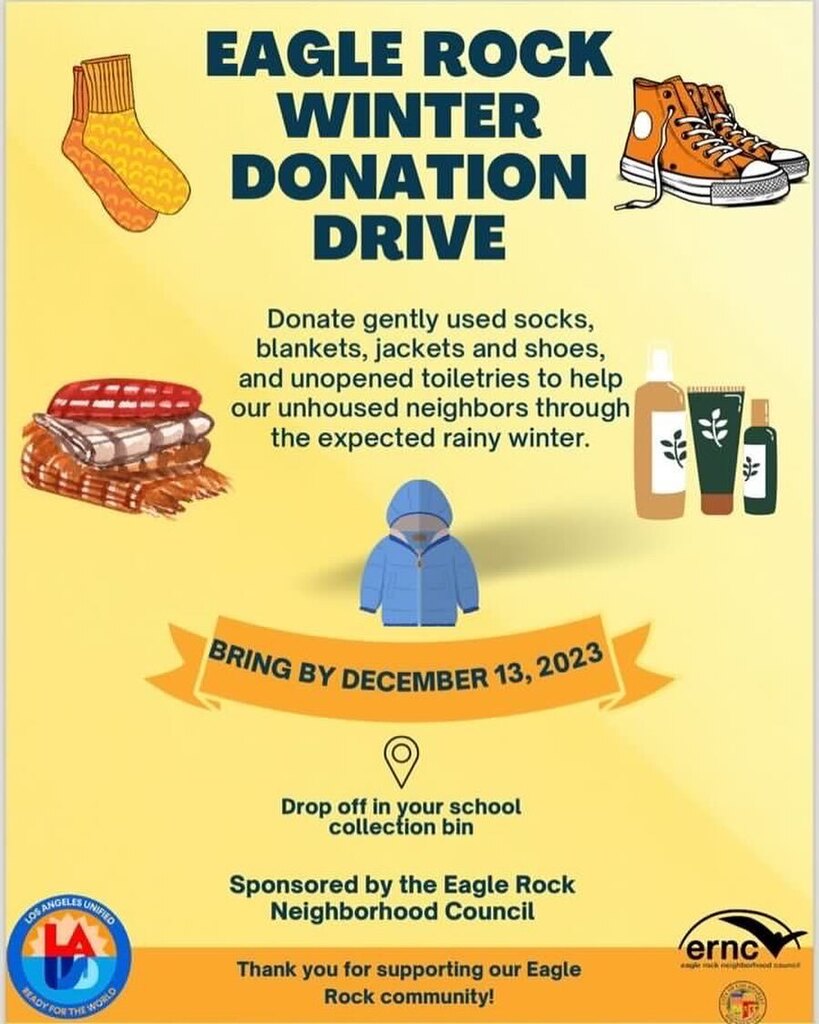 HappeningInERCA's tweet photo. Drop offs are at Native Boutique clothing shop, Eagle Rock High School, CALS Charter school, and Eagle Rock City  Hall. https://t.co/SP2uwvZIDx https://t.co/yKqoBJQxSd