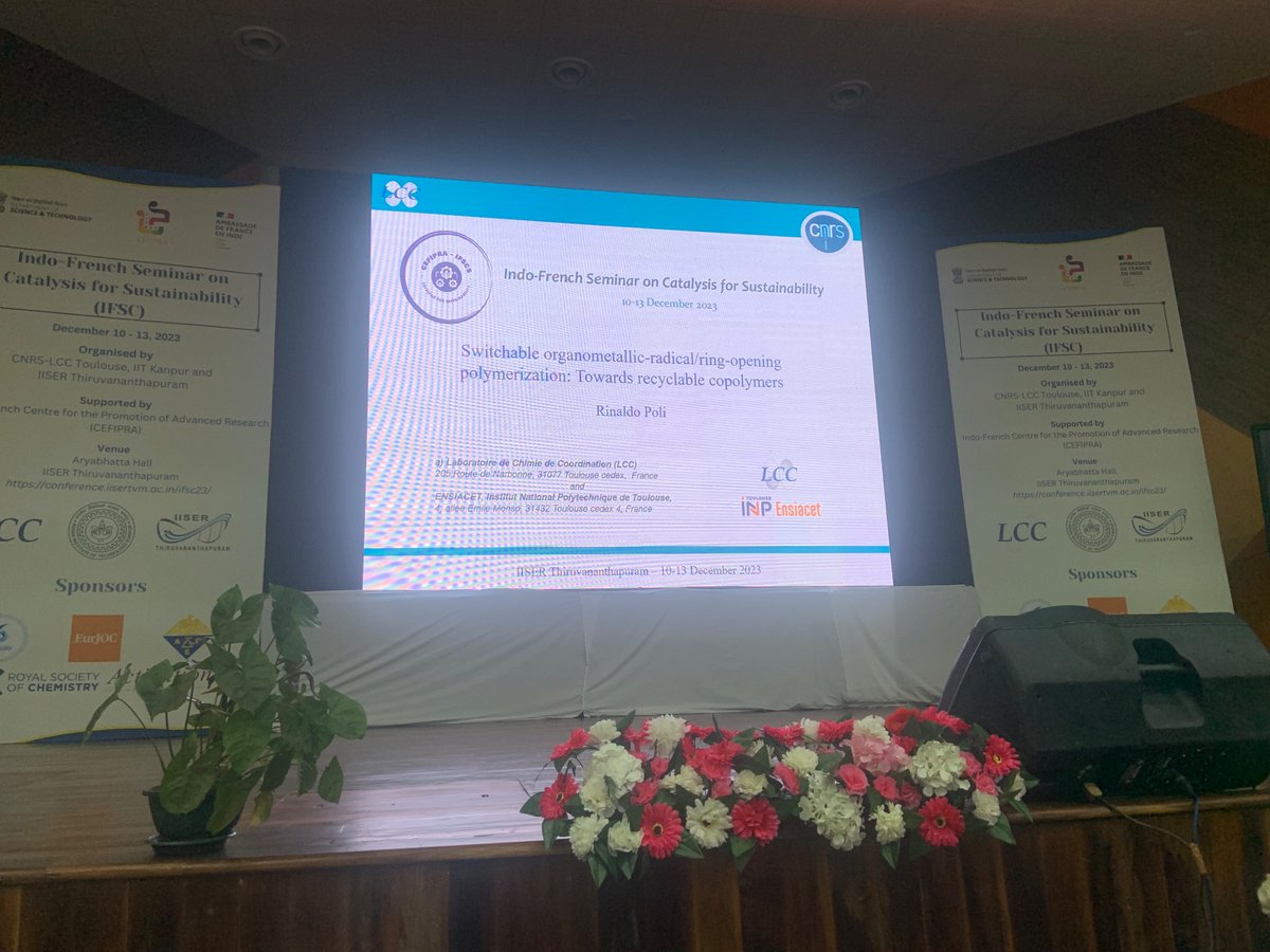 Day 2 begin with lecture by Rinaldo Poli <a href="/CNRS/">CNRS 🌍</a> <a href="/LCC_CNRS/">Laboratoire de chimie de coordination</a> <a href="/IFCPAR/">IFCPAR/CEFIPRA</a> <a href="/Chemistry_IITK/">Chemistry_IITK</a>