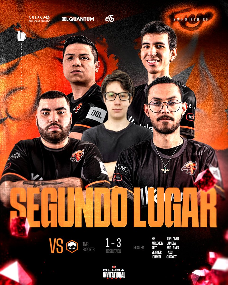 Esta noche agradecemos a nuestros muchachos que la dieron toda en la final de hoy, que EQUIPAZO. 🧡🔥

GGs <a href="/TMREsports/">TMR Esports</a> 
Gracias <a href="/Olhsagg/">Olhsa Gaming</a> 🧡

#WeWillRise