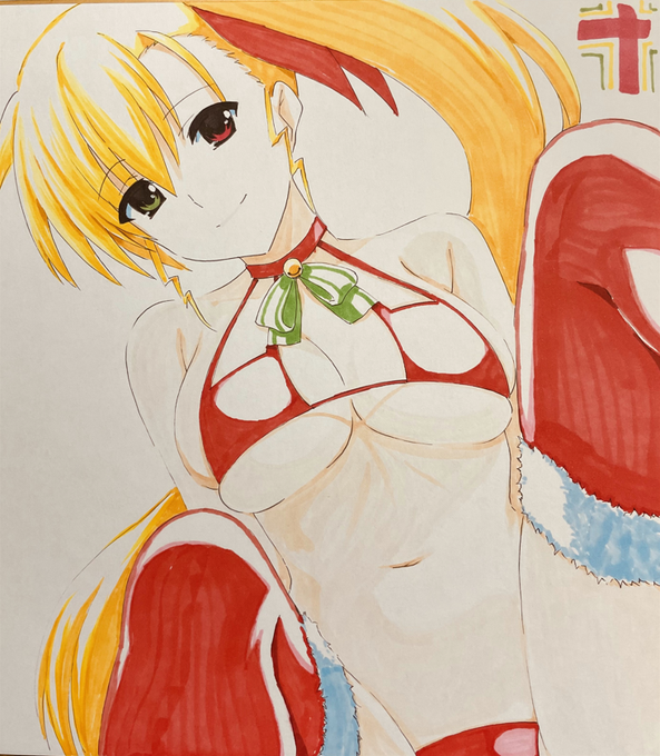 クリスマスビキニ仕様のアナログヴィヴィオ～
なんか変わったビキニになった^^ 