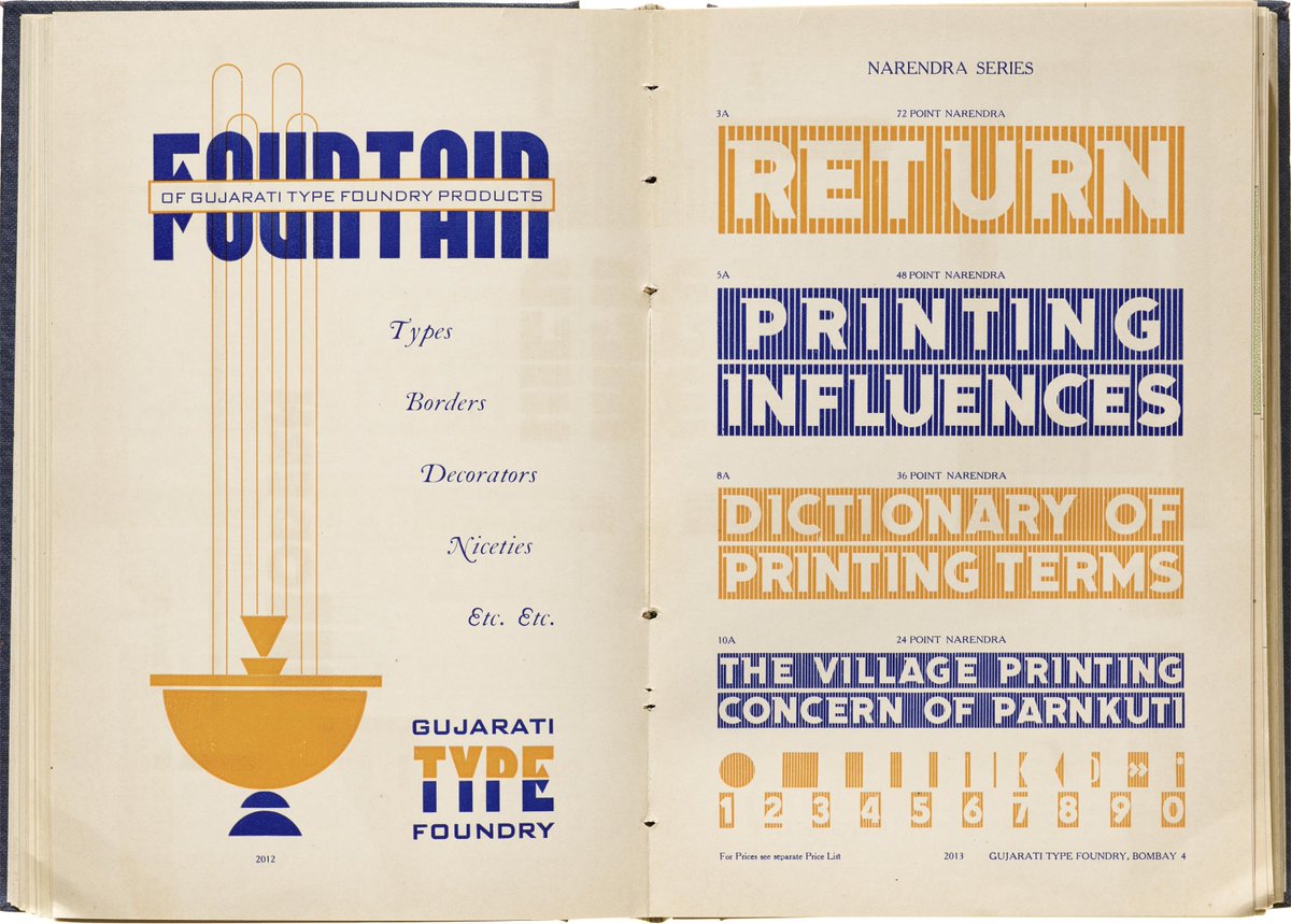 Design Reviewed | Graphic Design History (@designreviewed) on Twitter photo Love this Gujarati Type Foundry Book (1940) on the <a href="/Lett_Arc/">Letterform Archive</a> online archive: oa.letterformarchive.org/item?workID=lf… Love this Gujarati Type Foundry Book (1940) on the <a href="/Lett_Arc/">Letterform Archive</a> online archive: oa.letterformarchive.org/item?workID=lf…