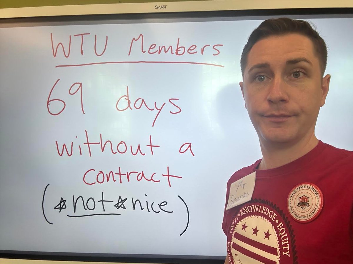 WTUTeacher's tweet image. Stand with DC Teachers! Cheer on WTU's hardworking bargaining team as they enter the Negotiations Center (441 4th Street NW, Washington, DC 20001) on Tues. Dec. 12th from 4:15-5PM for our first in-person contract bargaining session with DCPS! #redfored #realsolutionsforkids