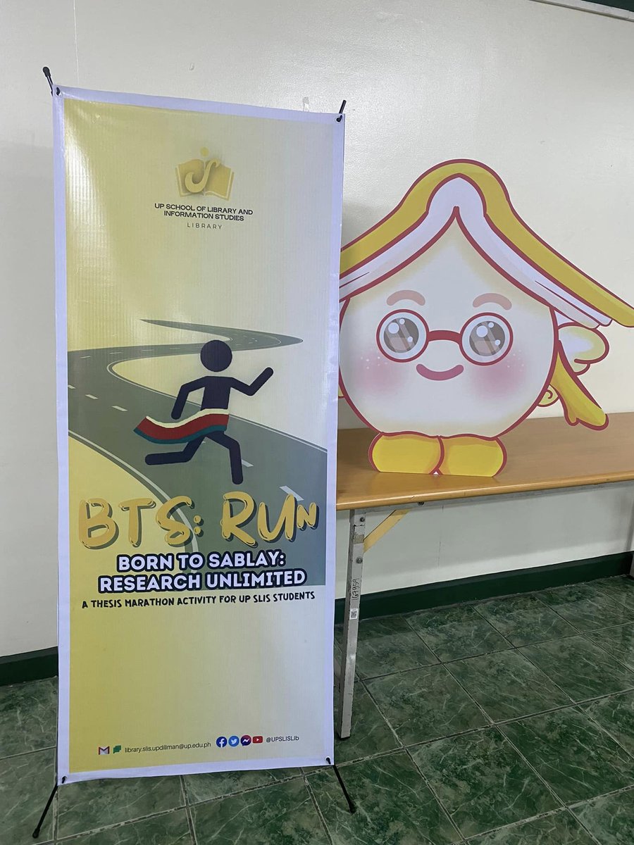 UPSLISLib's tweet image. ATM: Born To Sablay: Research Unlimited #BTSRUn Thesis Marathon 

📍UP SOLAIR Room 10

#borntosablay #SLISLibGanap #UPSLISLib #thesismarathon #upslislibliveganap