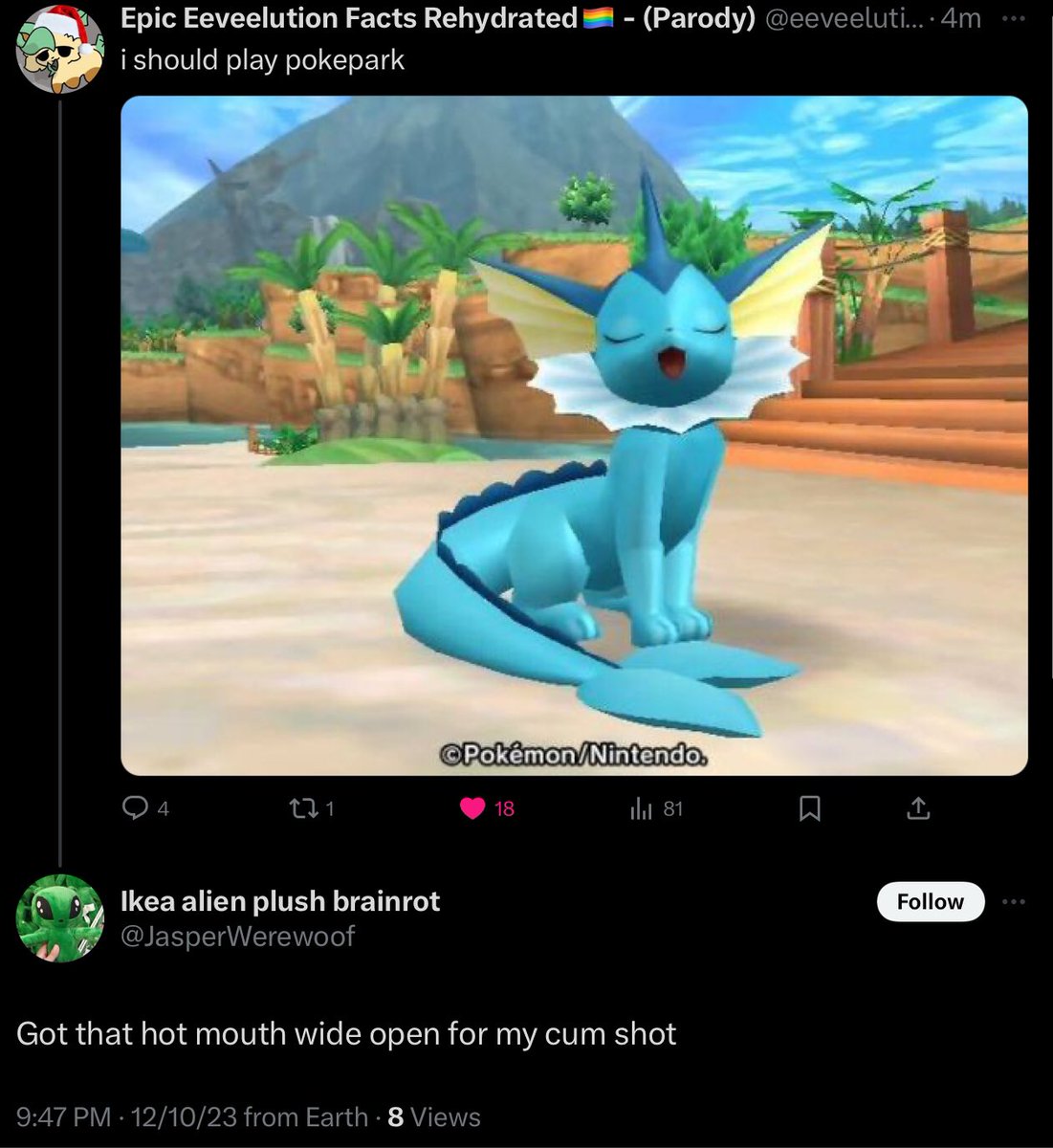 Once again, there was a REASON why I changed my sona from a Vaporeon to a  Glaceon., image size:1101x1200